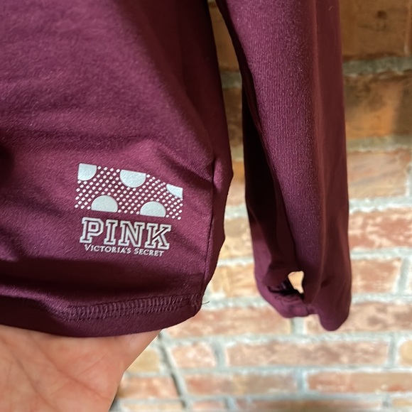 Victoria's Secret Maroon Long Sleeve Mesh Back Shirt - Picture 3 of 5